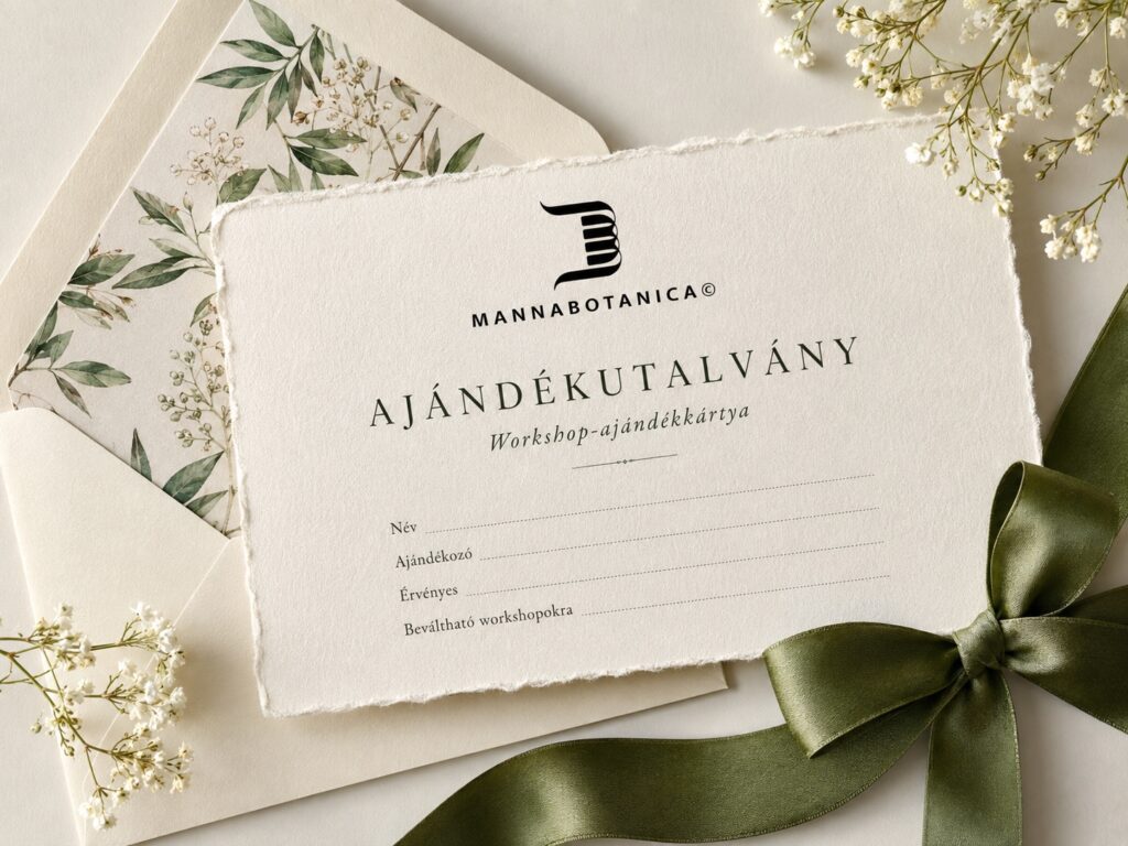MannaBotanica ajándékutalvány workshopra, festőórára vagy műtermi élményre