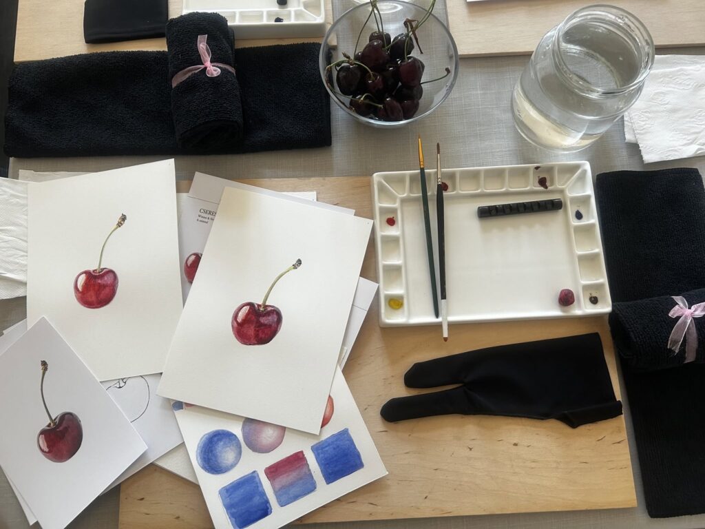 Kezdő akvarell festőóra – a víz és a pigment tánca a MannaBotanica műteremben